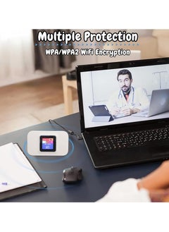 REBENUO Portable WiFi Router 5G LTE Mobile Hotspot 300Mbps Hotspot Device with Sim Card Slot, Portable Travel WiFi Hotspot Mini Smart Pocket Router Built-in Battery  - Image 3