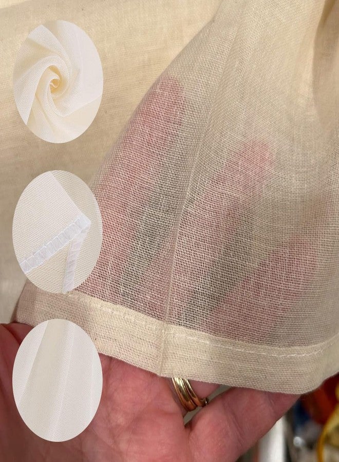 YJWZWE 2 Pack Cheese Cloths for Straining Grade 100 Hemmed Cheesecloth Unbleached Cotton Muslin Cloth Reusable for Cheese Making 20x20 Inch - Image 4