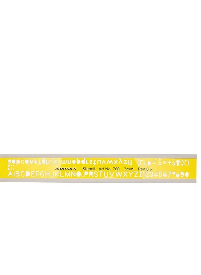 Isomars Lettering Guide Drawing Template Stencil 7 mm Size