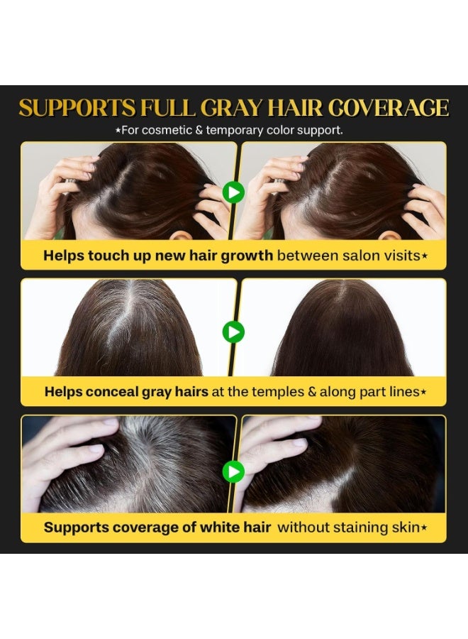 IKZEE Hair Color Stick Light Brown, Grey Root Cover Up Instant Hair Root Touch-Up Stick, Temporary Hair Dye For Natural Gray Coverage Long-Lasting Moisturizing Formula With Plant Extracts 20g - Image 4