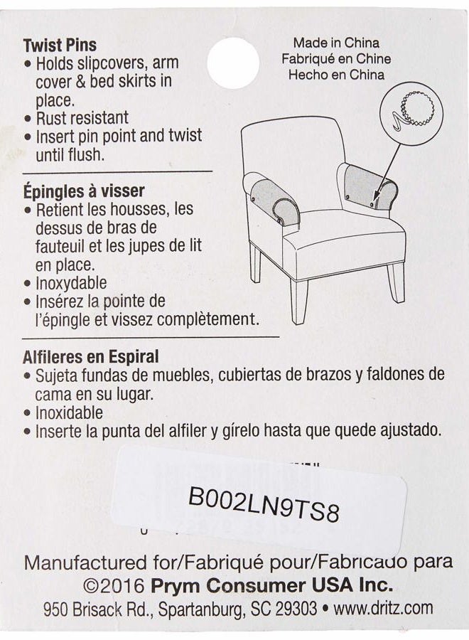 Dritz Home 9070 Twist Pins with Clear Heads (30-Piece) - Image 2