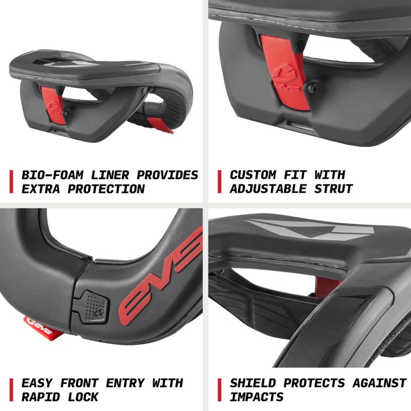 EVS Sports R4-BK-Y Sports R4 Race Collar (Black, Youth) - Image 5