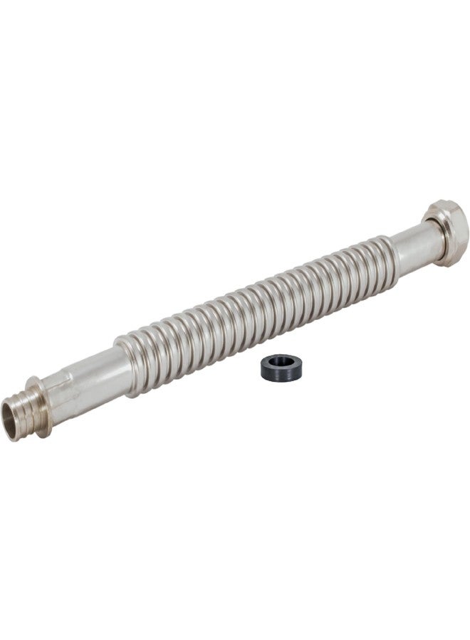 Eastman 12 Inch WaterFlex Crimp Water Heater Connector, 3/4 Inch FIP x 3/4 Inch Crimp PEX (F1807), Stainless Steel Corrugated Water Heater Supply Line, 438612 - Image 1