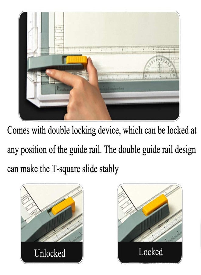 SALEMAR Inch Scale A3 Drafting Table Drawing Board Graphic Architectural Sketch Tool Set - Image 4