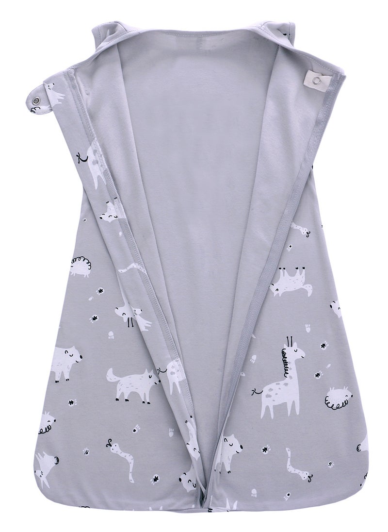 Miracle Baby - Baby sleeping bag 100% cotton sleeveless zipper baby sleeping sack summer swadde wrap - Image 1