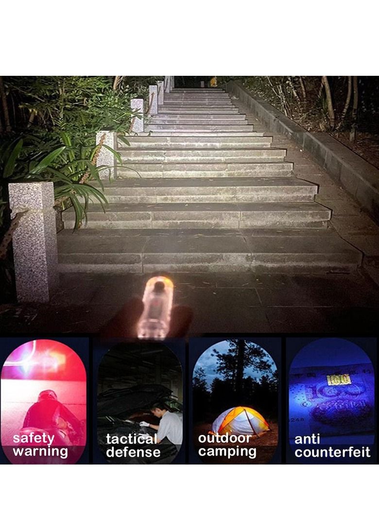 Mini Outdoor Camping Searchlight TYPE-C Rechargeable Mini Portable LED Flashlight Keychain Flashlight 11 Lighting Modes - Image 5