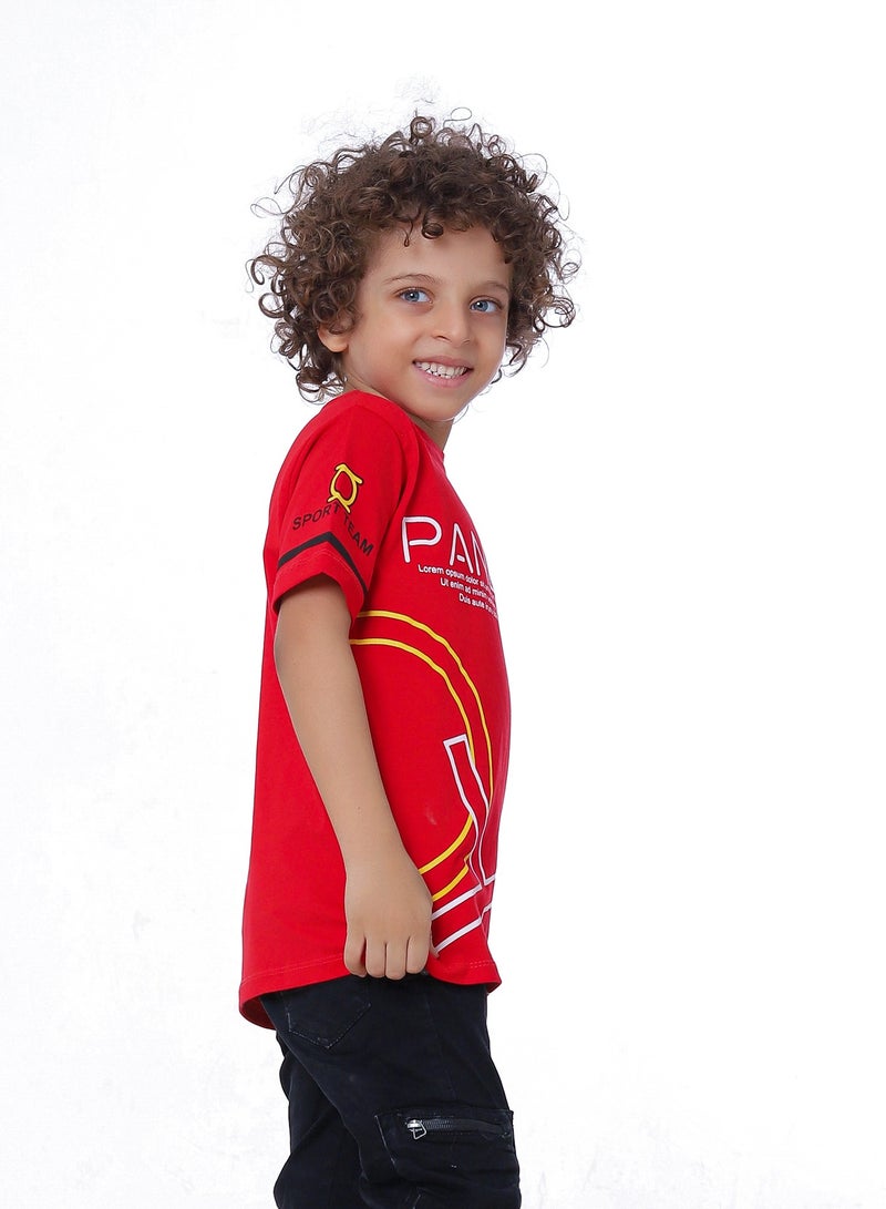 بيبو تيشيرت اولادى نصف كم مطبوع - Image 1