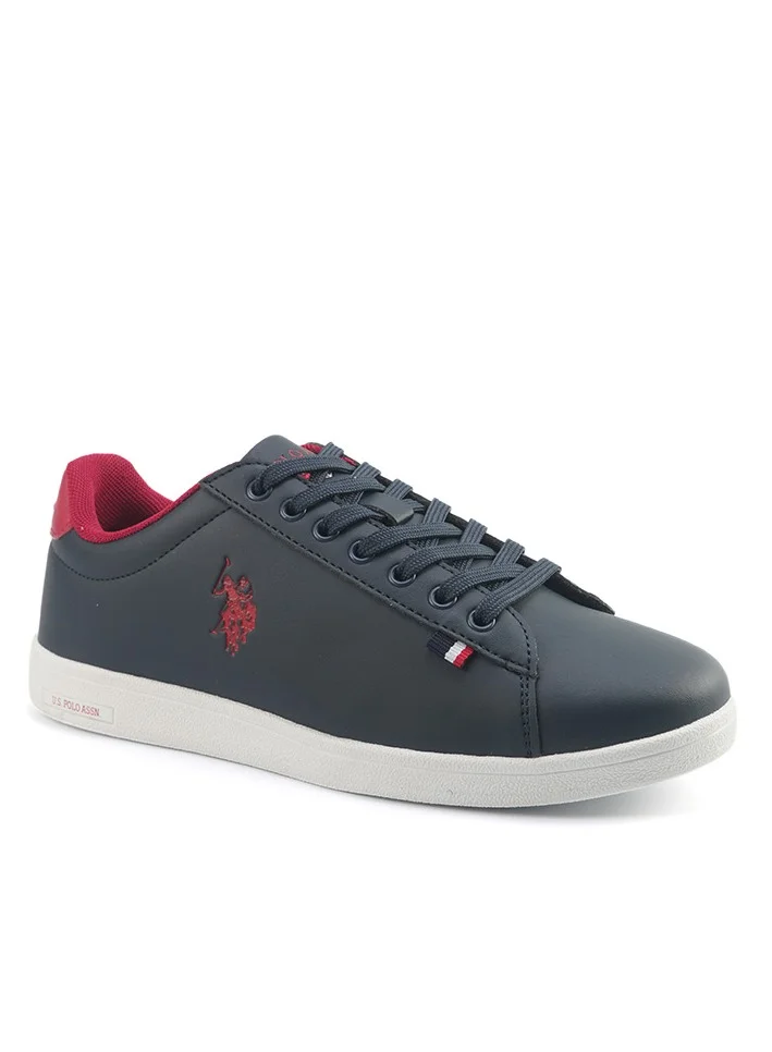 U.S. Polo Assn. Women's Navy Sneakers with Red Contrast – Bold Lace-Up Style for Striking Everyday Look