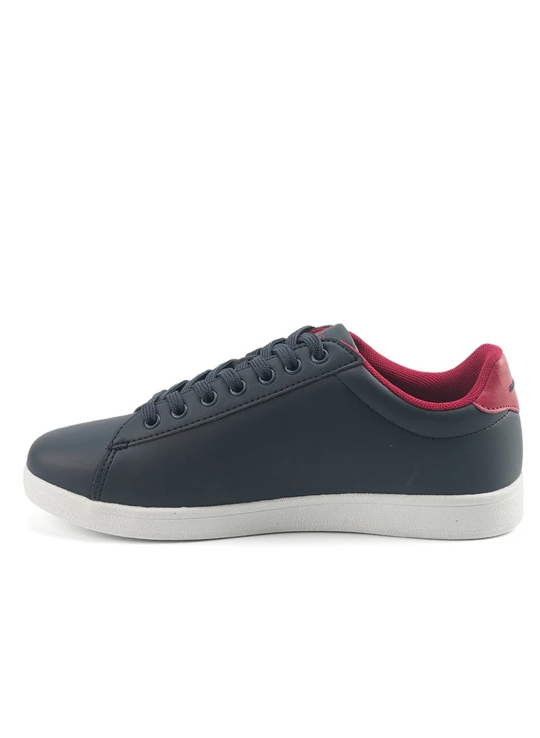يو اس بولو اسن Women's Navy Sneakers with Red Contrast – Bold Lace-Up Style for Striking Everyday Look