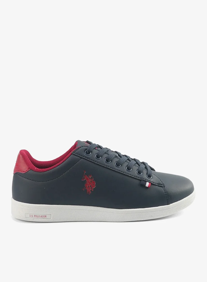 U.S. Polo Assn. Women's Navy Sneakers with Red Contrast – Bold Lace-Up Style for Striking Everyday Look