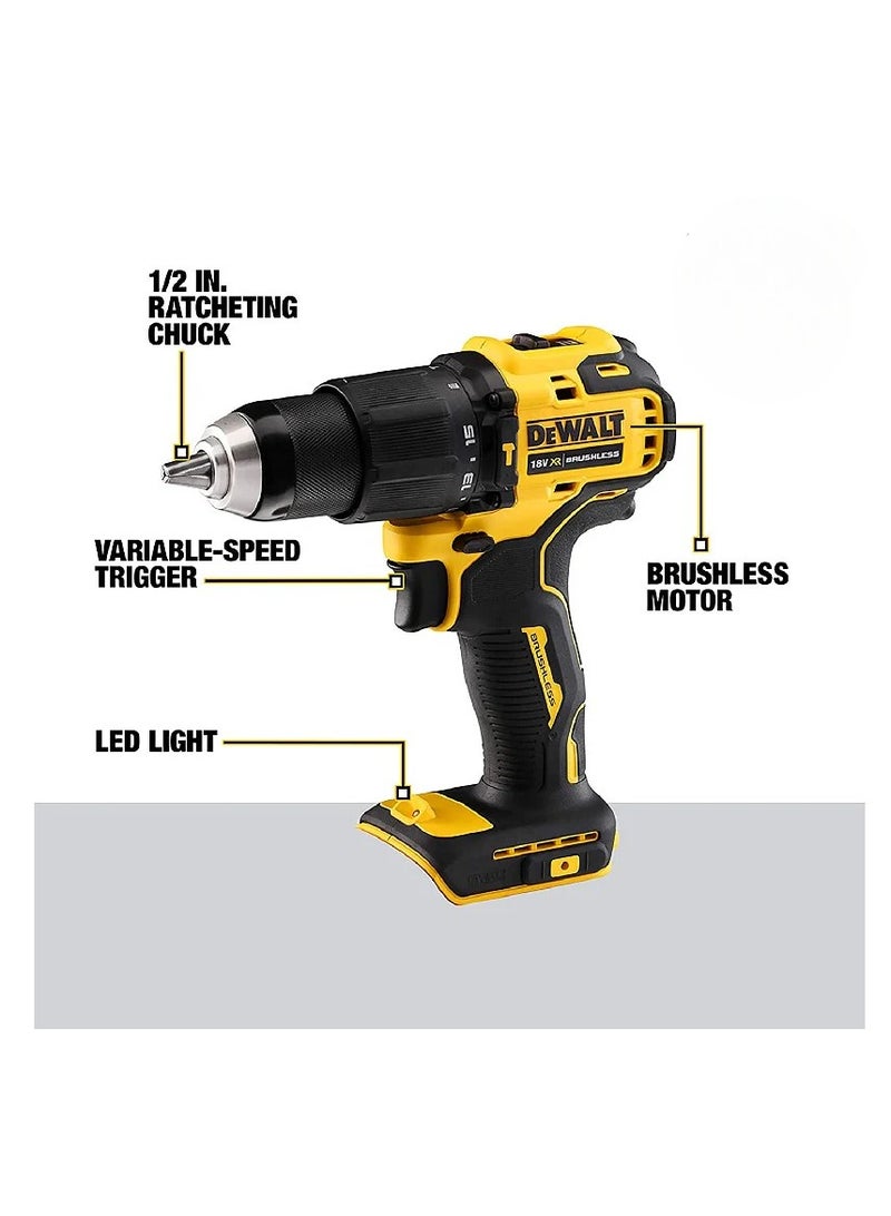 DEWALT 18V 13mm Compact Hammer Drill Driver charger and kit box - Image 4