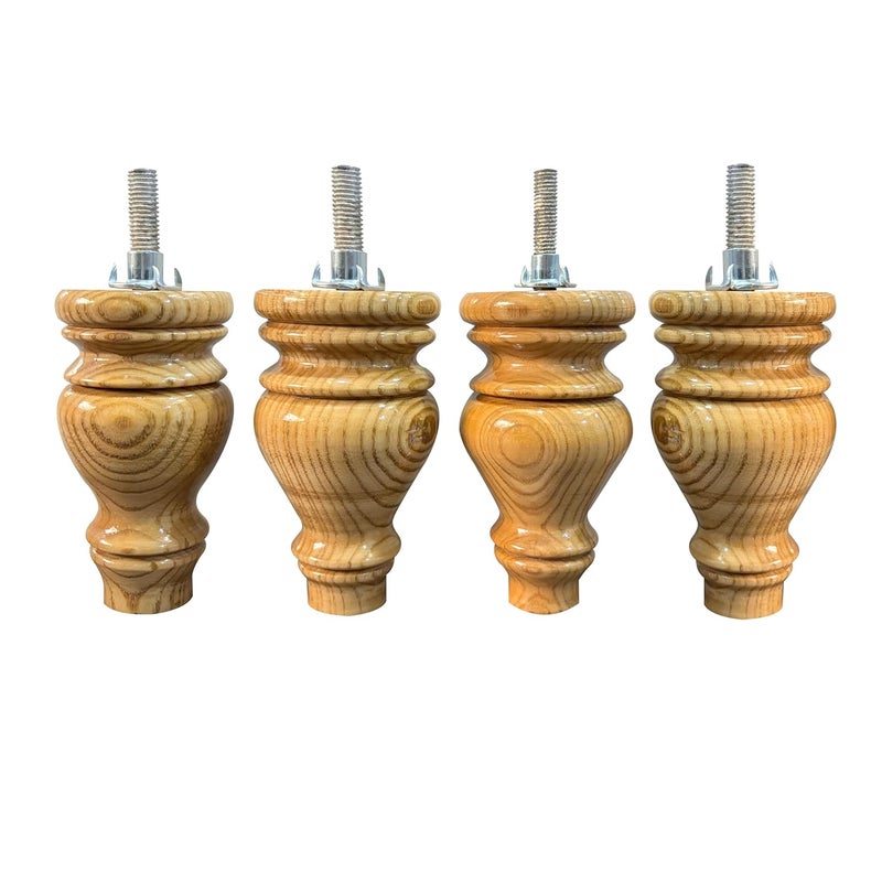 ASHOFY Handmade White Cedar Wooden Sofa Leg Cabinate Leg Chowki Leg Height 5 Inch Light Brown Color White Cedar Wood 1 - Image 4