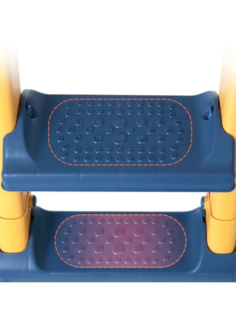 Eazy Kids - Step Stool Foldable Potty Trainer Seat - Blue - Image 1
