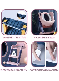 Eazy Kids مقعد تدريب على استخدام المرحاض قابل للطي - أزرق  - Image 4