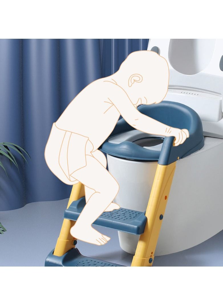 Eazy Kids - Step Stool Foldable Potty Trainer Seat - Blue - Image 1