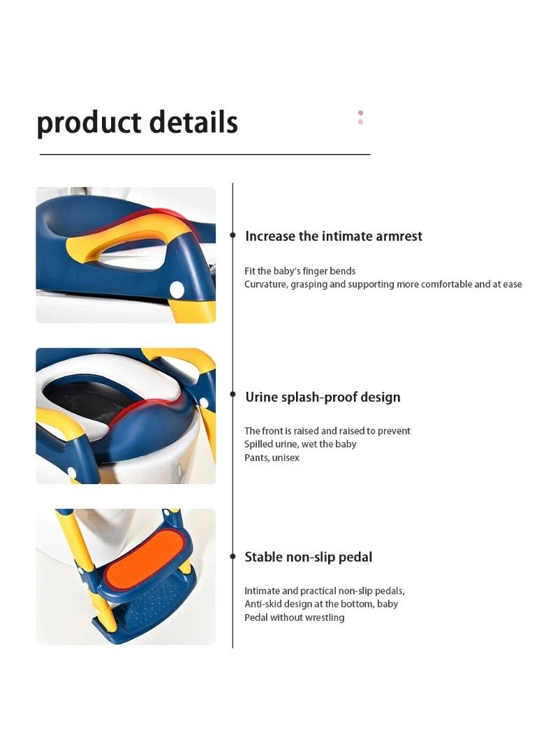 Eazy Kids - Step Stool Foldable Potty Trainer Seat - Blue - Image 1