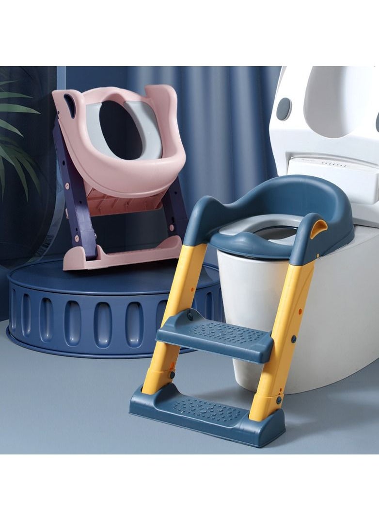 Eazy Kids - Step Stool Foldable Potty Trainer Seat - Blue - Image 1
