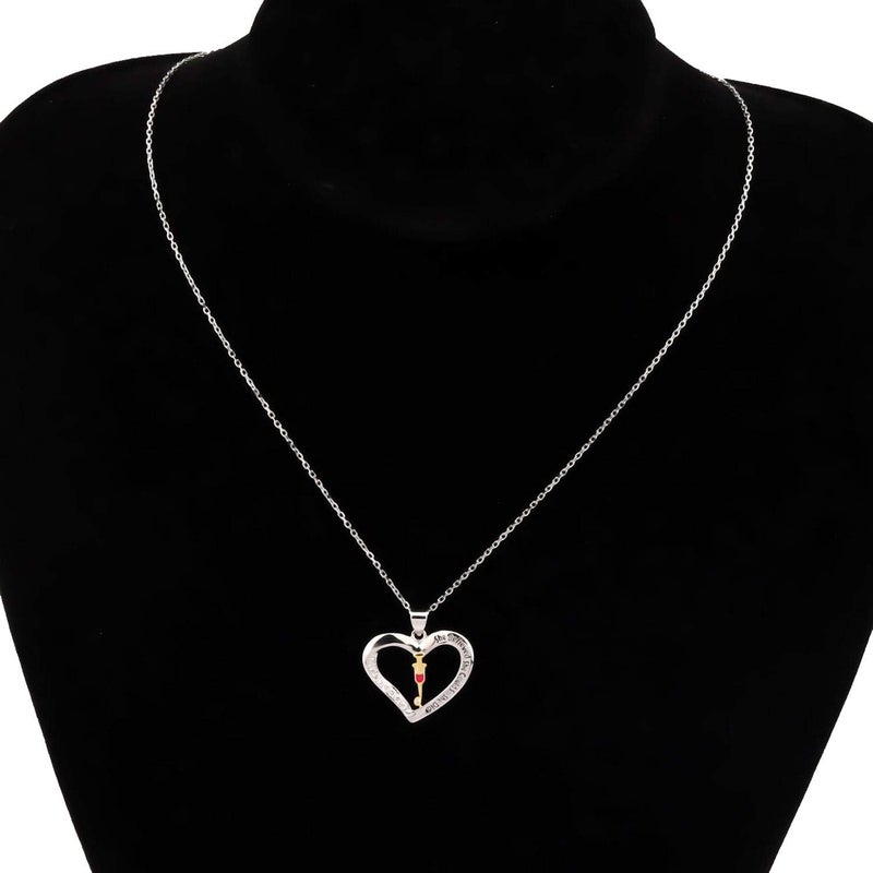 AKTAP Nurse Phlebotomist Necklace She Believed She Could Doctors Medical Nursing Jewelry Graduation Gifts for Medical Technologist - Image 2