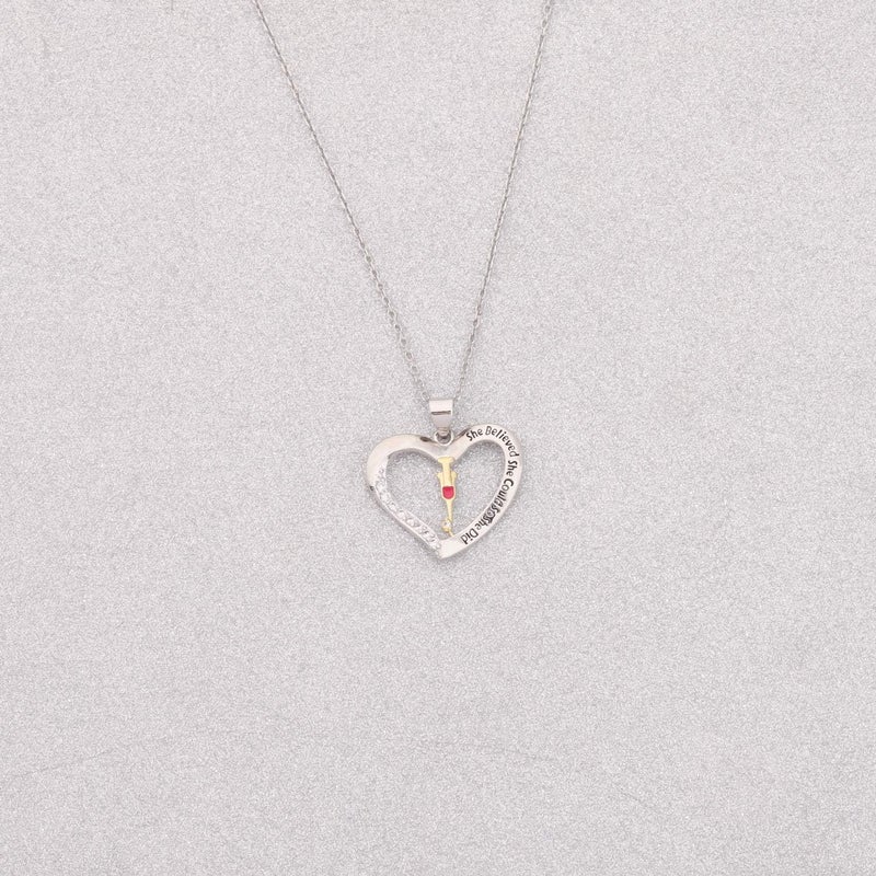 AKTAP Nurse Phlebotomist Necklace She Believed She Could Doctors Medical Nursing Jewelry Graduation Gifts for Medical Technologist - Image 4