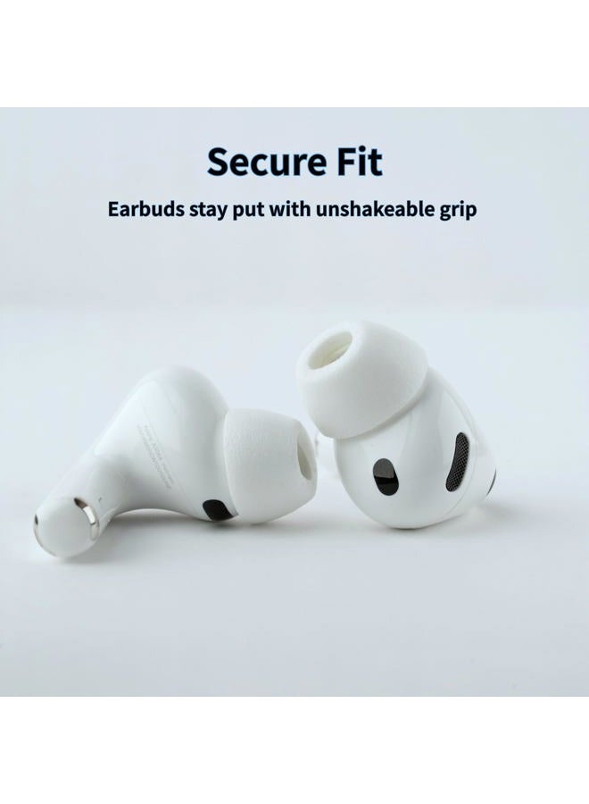 COMPLY TrueGrip | Premium Memory Foam Replacement Earbud Tips for Apple AirPods Pro Gen 3 | Long Lasting Comfort, Secure Fit, Superior Noise Isolation| White (Medium) (3 Pairs) - Image 4