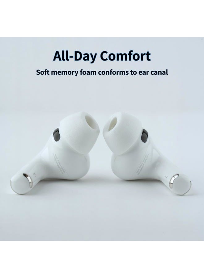 COMPLY TrueGrip | Premium Memory Foam Replacement Earbud Tips for Apple AirPods Pro Gen 3 | Long Lasting Comfort, Secure Fit, Superior Noise Isolation| White (Medium) (3 Pairs) - Image 3