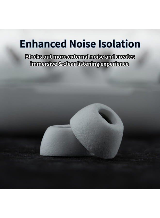 COMPLY TrueGrip | Premium Memory Foam Replacement Earbud Tips for Apple AirPods Pro Gen 3 | Long Lasting Comfort, Secure Fit, Superior Noise Isolation| White (Medium) (3 Pairs) - Image 5