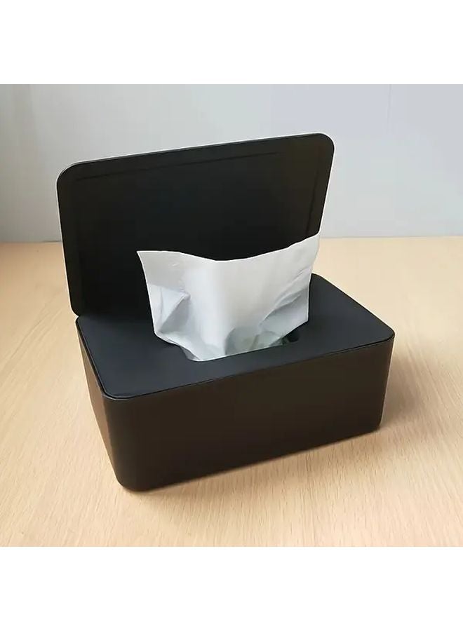 White Tissue Box With Sealed Cover Reusable Desktop Storage Container - Image 3
