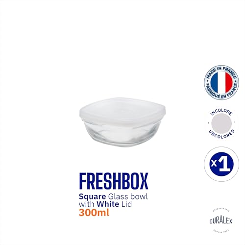Duralex France FreshBox Square Tempered Glass Storage Container with Lid 300 ml Set of 1 | 3X Stronger & Durable | Thermal & Shock Resistant | Microwave, Dishwasher, Freezer Safe | Kitchen Dinning - Image 2