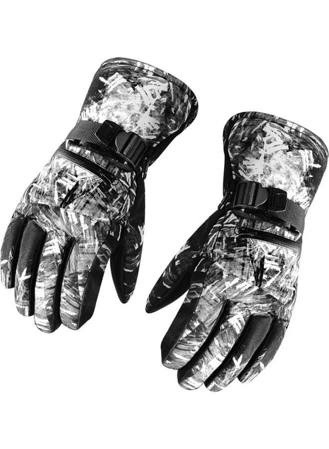NIBEMINENT Ski Graffiti Zipper Gloves M - Image 1