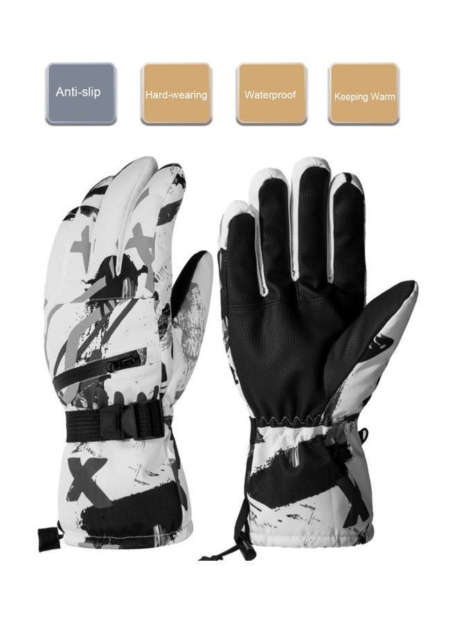 NIBEMINENT Ski Graffiti Zipper Gloves M - Image 5