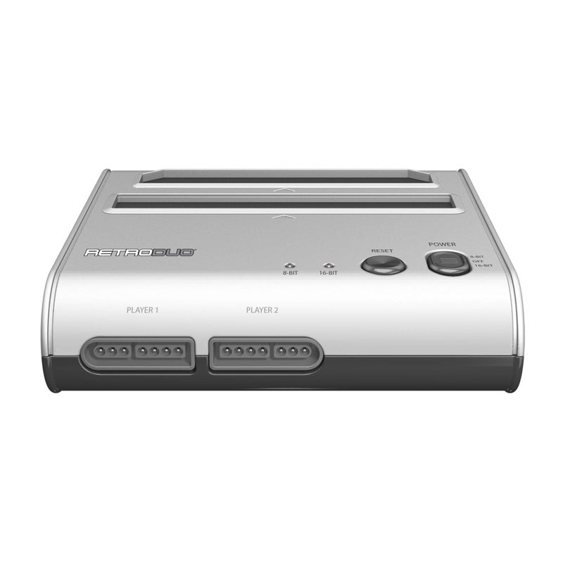 Retro Bit Retro-Bit Retro Duo 2 in 1 Console System - for Original NES/SNES, & Super Nintendo Games - Silver/Black - Image 4