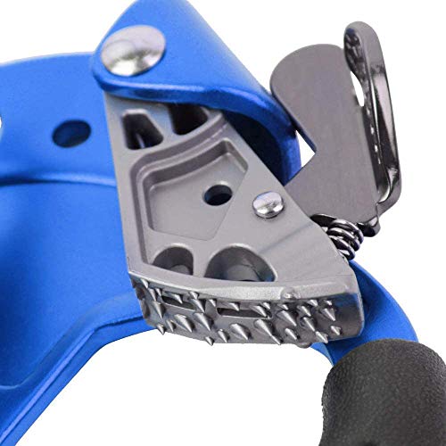 SZCQ SRT Climbing Equipment Hand Ascender Light Alloy Mountaineering Rock Ergonomic Rappelling Gear Handled Right asender Arborist Tree Climber Rigging (Blue,Right Hand) - Image 3