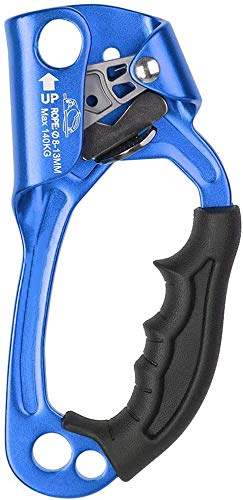 SZCQ SRT Climbing Equipment Hand Ascender Light Alloy Mountaineering Rock Ergonomic Rappelling Gear Handled Right asender Arborist Tree Climber Rigging (Blue,Right Hand) - Image 5