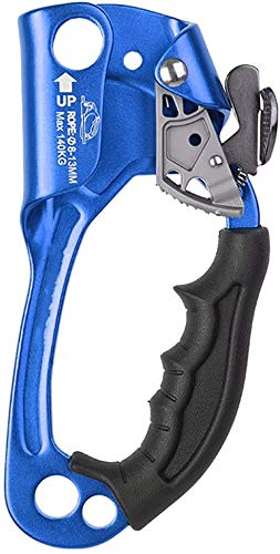 SZCQ SRT Climbing Equipment Hand Ascender Light Alloy Mountaineering Rock Ergonomic Rappelling Gear Handled Right asender Arborist Tree Climber Rigging (Blue,Right Hand) - Image 4