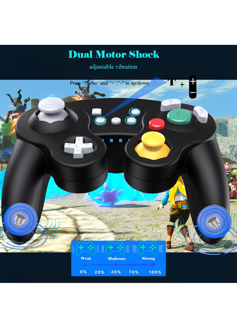 Exlene Gamecube Controller Switch, Wireless Pro Controller for Nintendo Switch/Lite/PC/Android/iOS/Steam, Support Wake Up, Motion, Adjustable Rumble, Turbo  Auto Turbo - Image 5