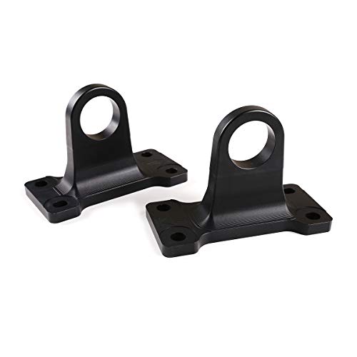 Yiwang Aluminum Alloy Iron Rear Bumper Tow Hook Rescue Accessories 2PCS for Land Rover Defender 110 2020-2022 (Black) - Image 2