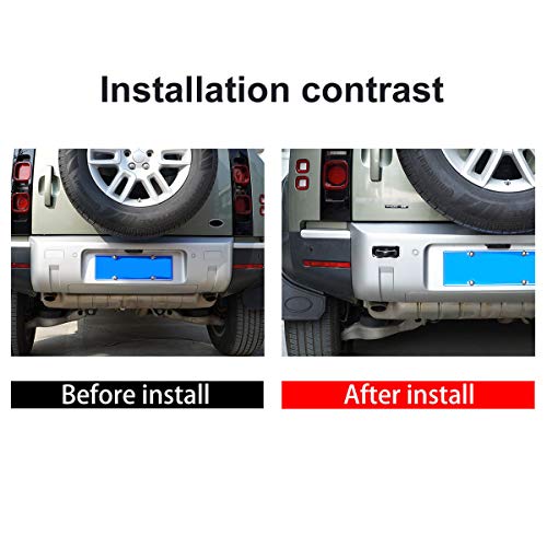 Yiwang Aluminum Alloy Iron Rear Bumper Tow Hook Rescue Accessories 2PCS for Land Rover Defender 110 2020-2022 (Black) - Image 3