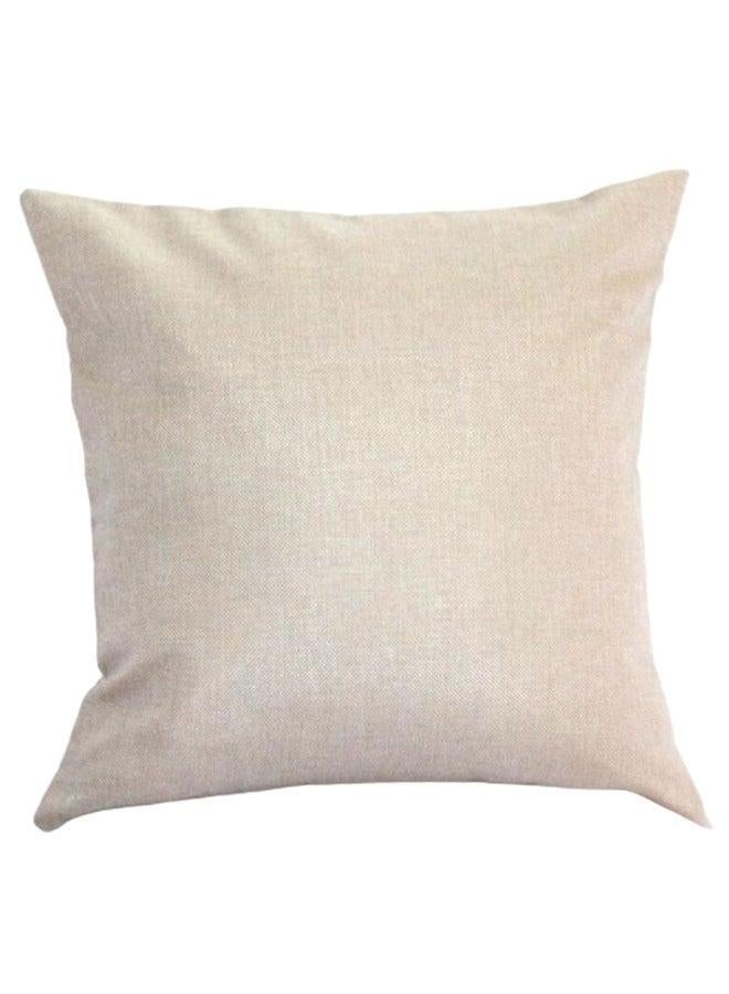 Sharpdo Square Shaped Printed Pillow Case Linen White - Image 2