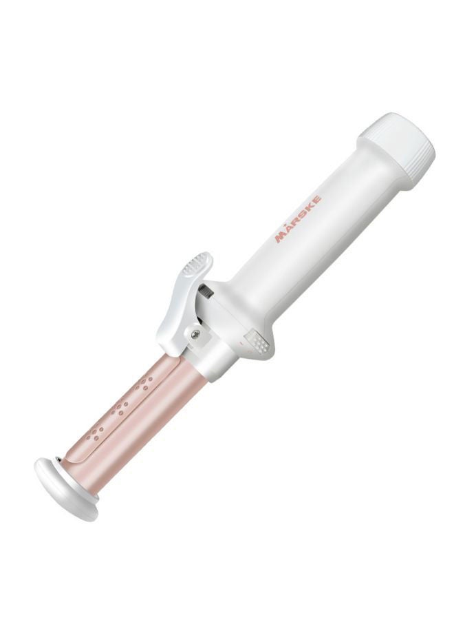 NIBEMINENT Portable USB Rechargeable Hair Curling Iron Rose Gold/White 20 x 3centimeter - Image 1