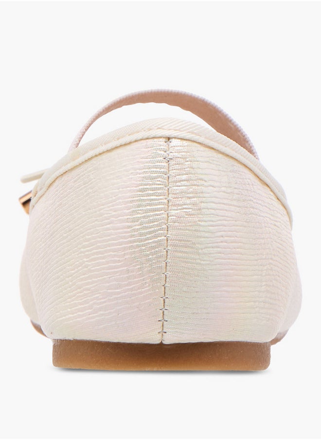 Flora Bella By Shoexpress Girls Bow Accent Ballerina Shoes with Elasticated Strap  - Image 5