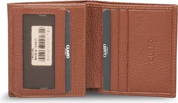 Guard Tan Multi-Compartment Mini Leather Men's Wallet  - Image 2