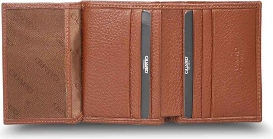 Guard Tan Multi-Compartment Mini Leather Men's Wallet  - Image 3