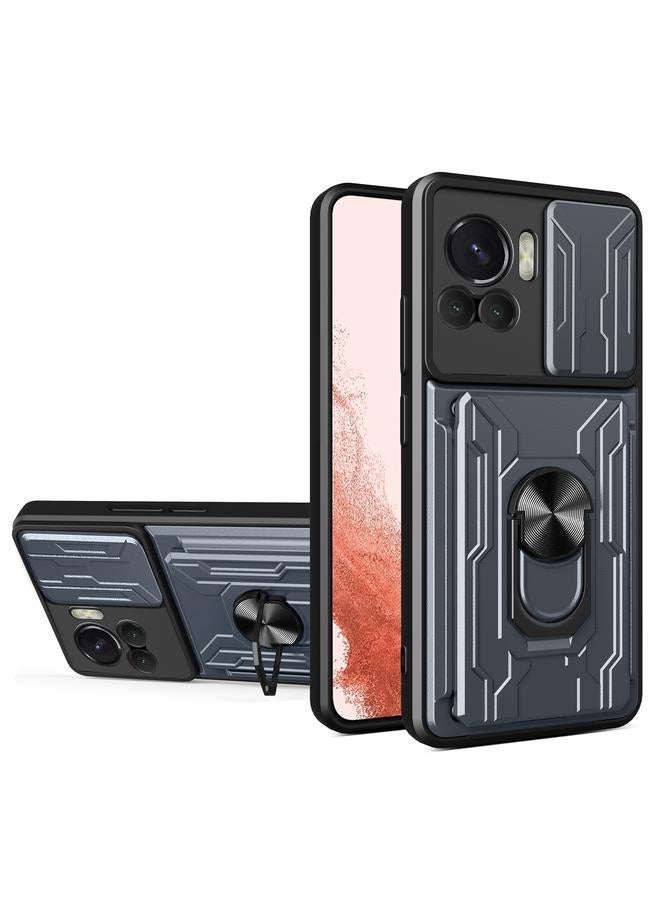 اس-توب جراب لهاتف Motorola Edge 30 Ultra 5G / Moto X30 Pro، جراب هاتف منزلق من مادة TPU + PC مع فتحة بطاقة - Image 1