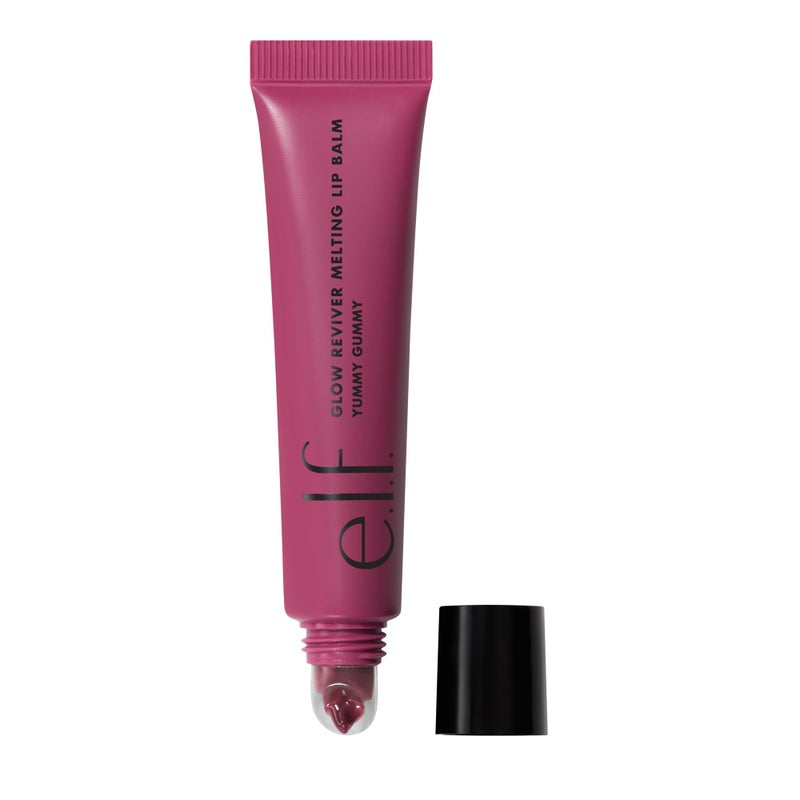 elf e.l.f. Glow Reviver Melting Lip Balm, Hydrating Tinted Lip Balm For A Glossy Finish & Soft, Supple Lips, Vegan & Cruelty-Free, Yummy Gummy - Image 1