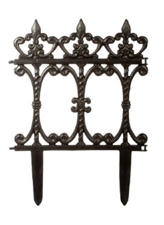 Garden Essentials 5-Piece Victorian Design Aesthetic Look Durable Garden Fence Set Black 400 x 300 mm T21-600B1-035N 