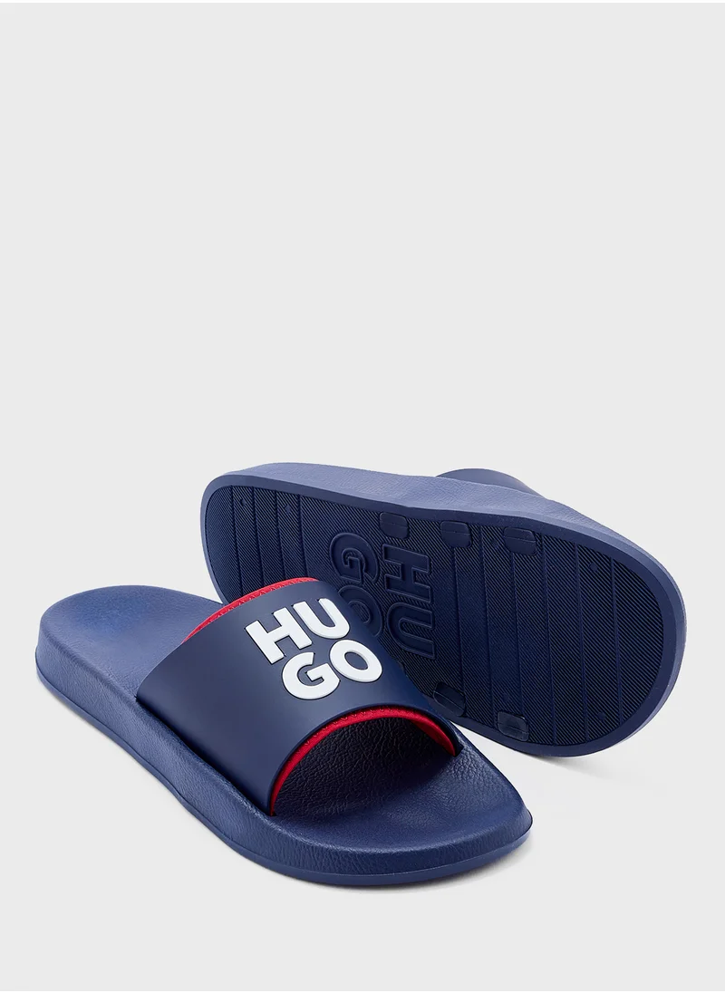 HUGO Logo Flip Flops