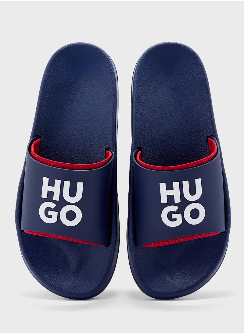 HUGO Logo Flip Flops