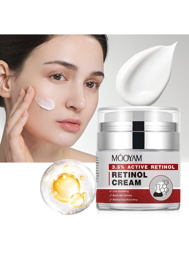 MOOYAM Retinol Cream for Face, Daily Face Cream with Hyaluronic Acid, Face Moisturizer for Dry Skin, Acne-prone, Sensitive Skin - Image 3