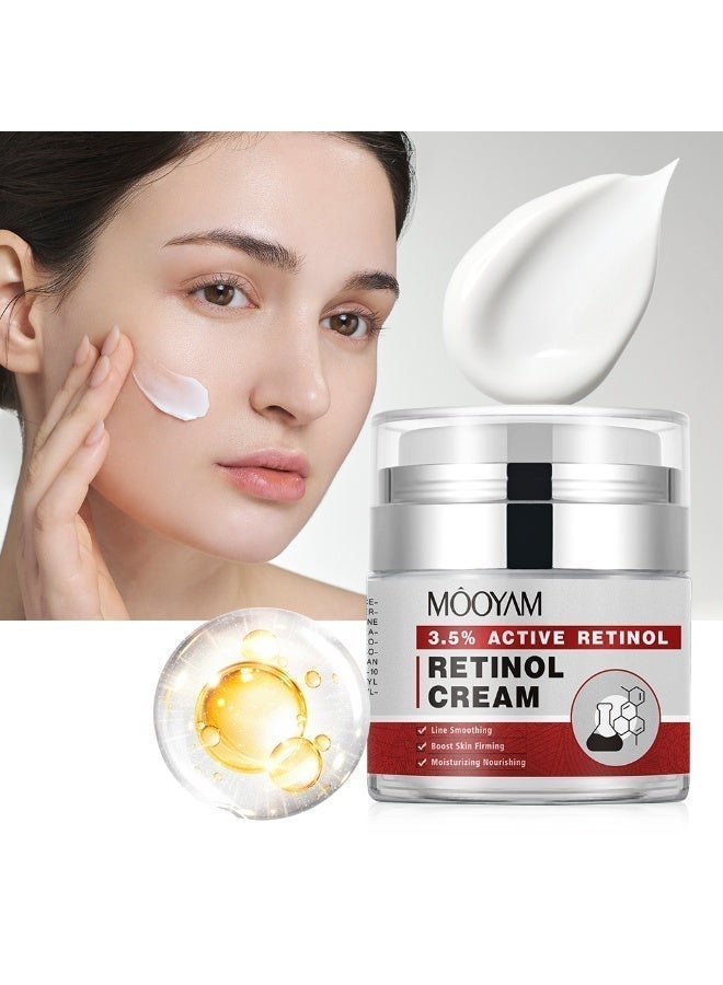 MOOYAM Retinol Cream for Face, Daily Face Cream with Hyaluronic Acid, Face Moisturizer for Dry Skin, Acne-prone, Sensitive Skin - Image 4