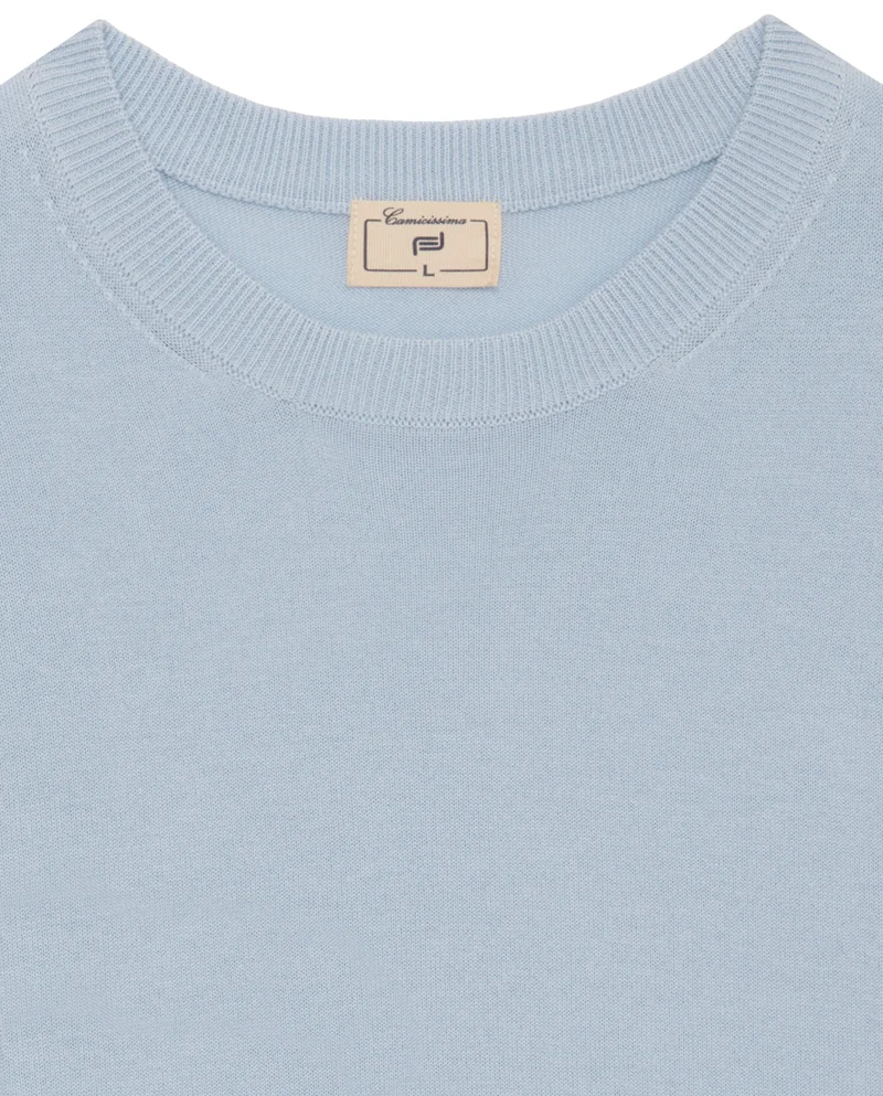 كاميتشسما كنزة قطنية أساسية بياقة دائرية